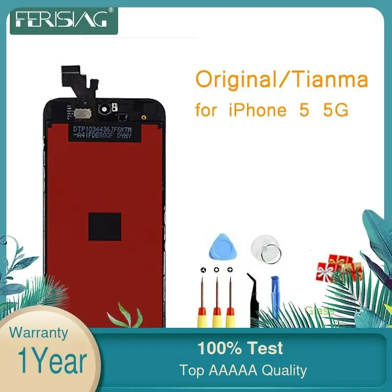 Оригинальный ЖК экран 5G OEM/фабрика TIANMA для iphone 5 деталь экрана стеклянная