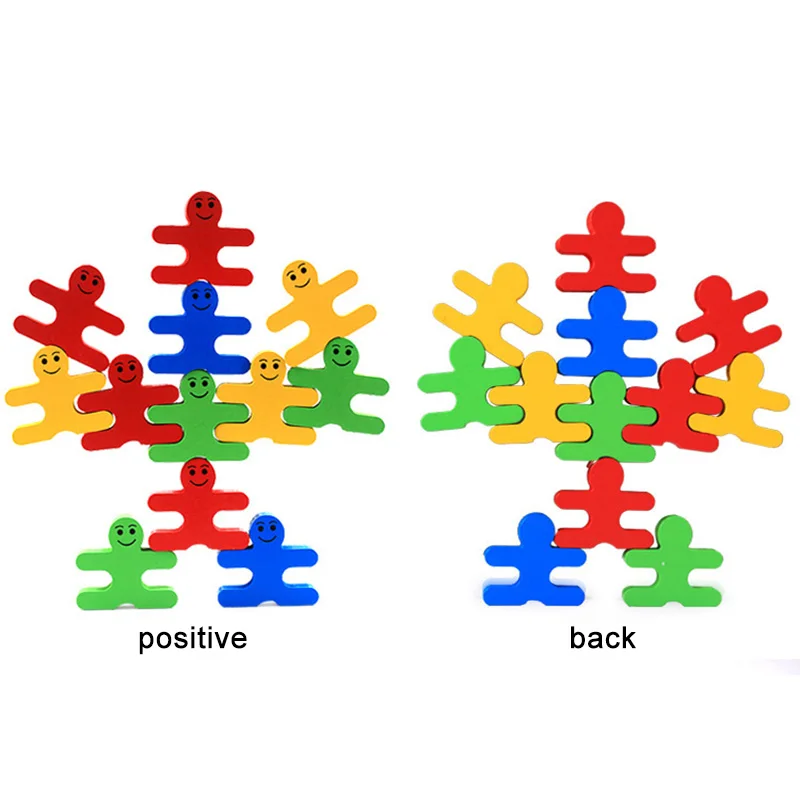 

Souptoys Baby Gift Building Blocks Funny Stacking Game Early Educational Toys Balance Game 1Box Teaching Aids Wood