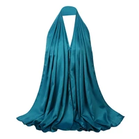 Premium Quality Plain Scarf Hijab Sarong Showl Large Silk Satin Head Scarf for Mulism Womens