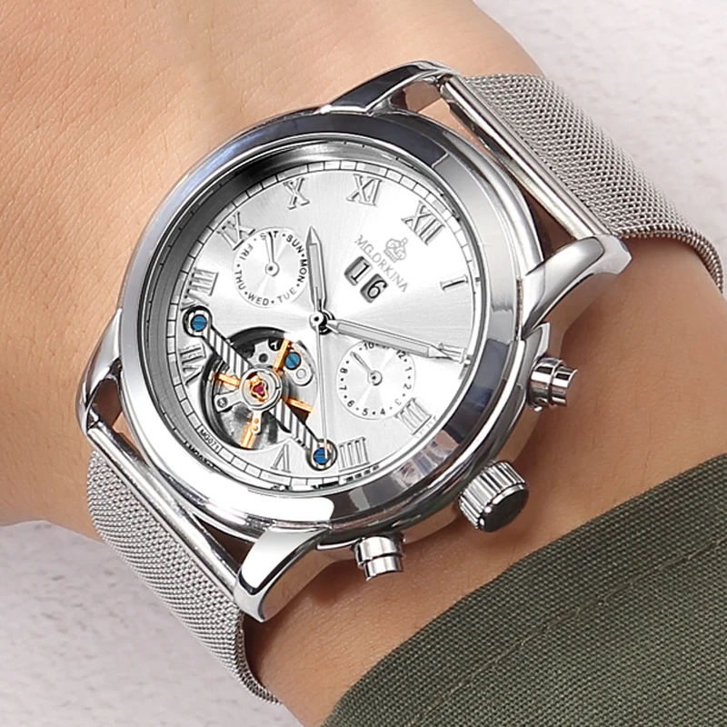 Мужские автоматические механические часы MGORKINA мужские наручные с турбийоном и