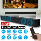 Саундбар для телевизора, проводной и беспроводной динамик для домашнего кинотеатра 40 Вт, Bluetooth 5,0, динамик с сабвуфером, поддержка оптического коаксиального HDMI