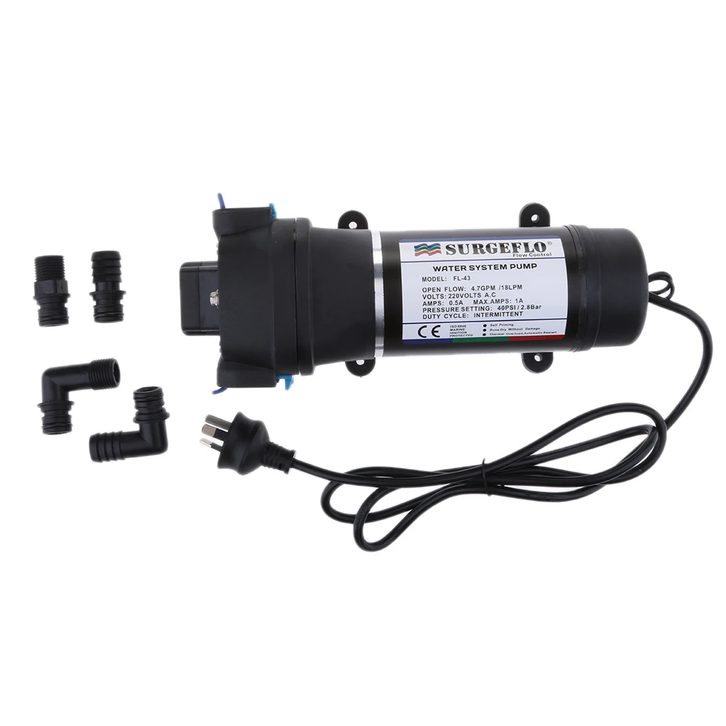 

Water Pressure Diaphragm Pump , 4.7GPM 40psi , 220V Selfpriming Water Pump