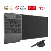 huion kd200 keydial pen tablet wireless magical graphics tablet with dial keyboard keys battery free pen support android mac pc