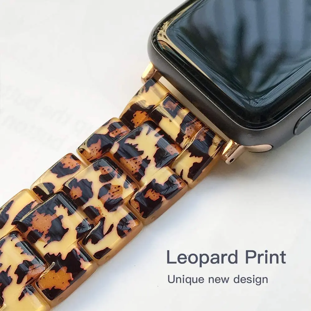 Apple Watch Band 38mm 40mm 41mm 42mm 44mm 45mm,Light Resin Bracelet Strap for Apple IWatch Series 7 6 5 4 3 2 1 SE