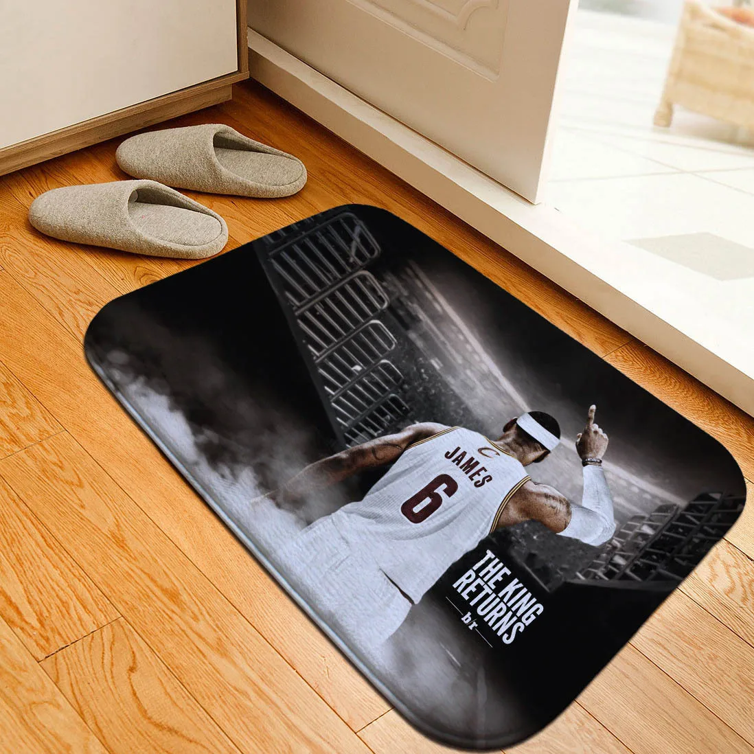 

Basketball Star Lebron James flannel material 40cm*60cm toy floor mat the best gift and toys for fans