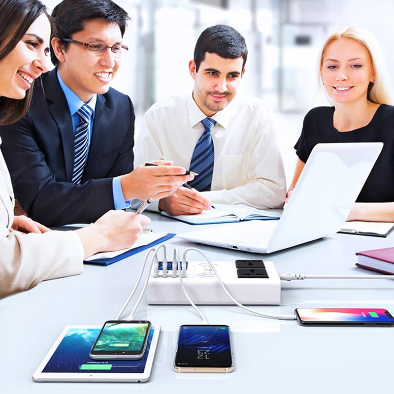 Беспроводное зарядное устройство QI 8 портов быстрая зарядка | Мобильные телефоны