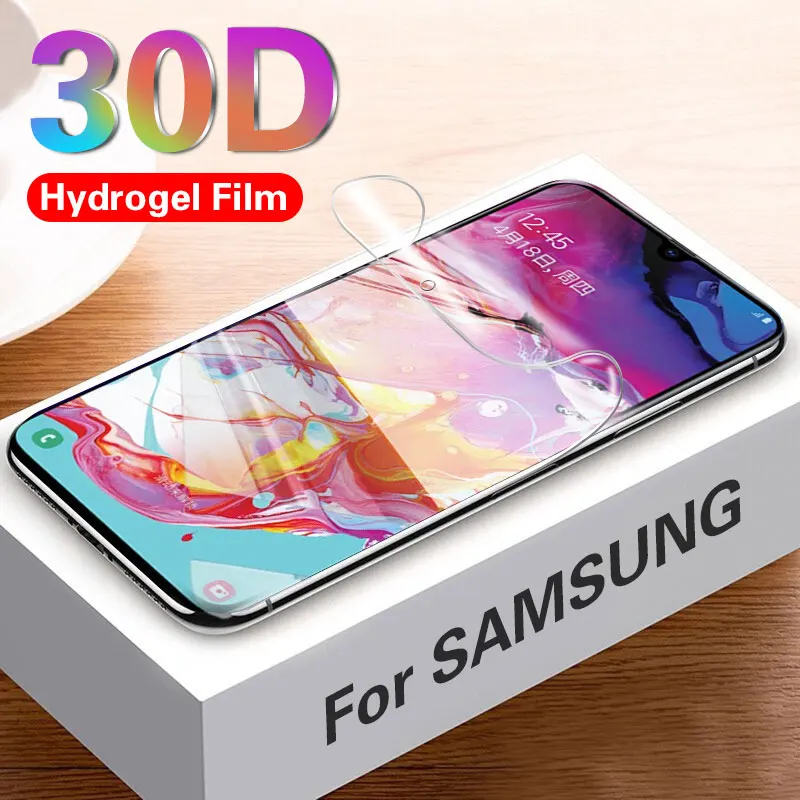 

30D Hydrogel Film On For Samsung Galaxy A70 A50 A30 A20 A10 Screen Protector S10e S10 Note10 Plus Soft Protective Film Not Glass