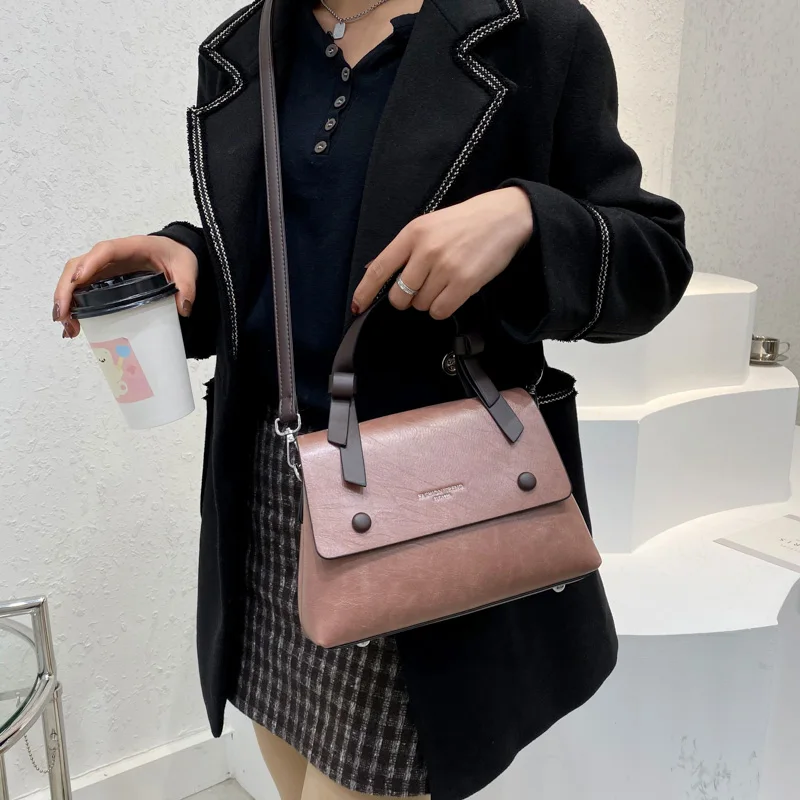 

Crossbody Bags For Women 2021 Trend Branded Shoulder Handbags Female New Fashion Square Pu Leather Solid Color Trending Bags