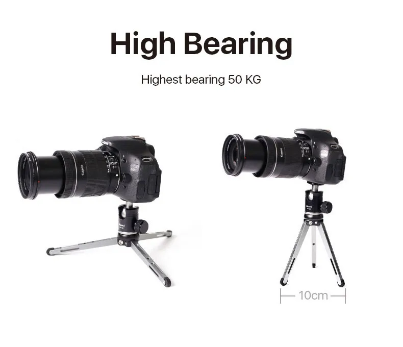 XILETU MT26+ XT15 алюминиевый сплав Настольный кронштейн Мини Настольный Штатив с шаровой головкой для DSLR камеры беззеркальной камеры смартфона