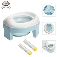baby portable toilet potty training seat toddler kids 3in1 multifunction travel toilet foldable training toilet with 20 bags