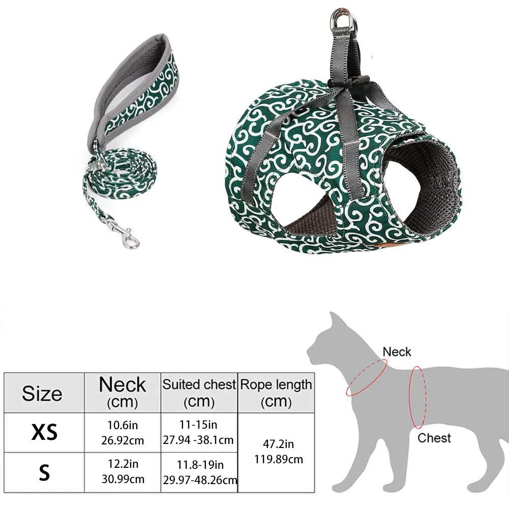 

Cat Dog Harness Vest Collar Outdoor Walking Lead Leash Set For Puppy Dogs Collar Japanese Style Harness Vest For Dog Cat Pet