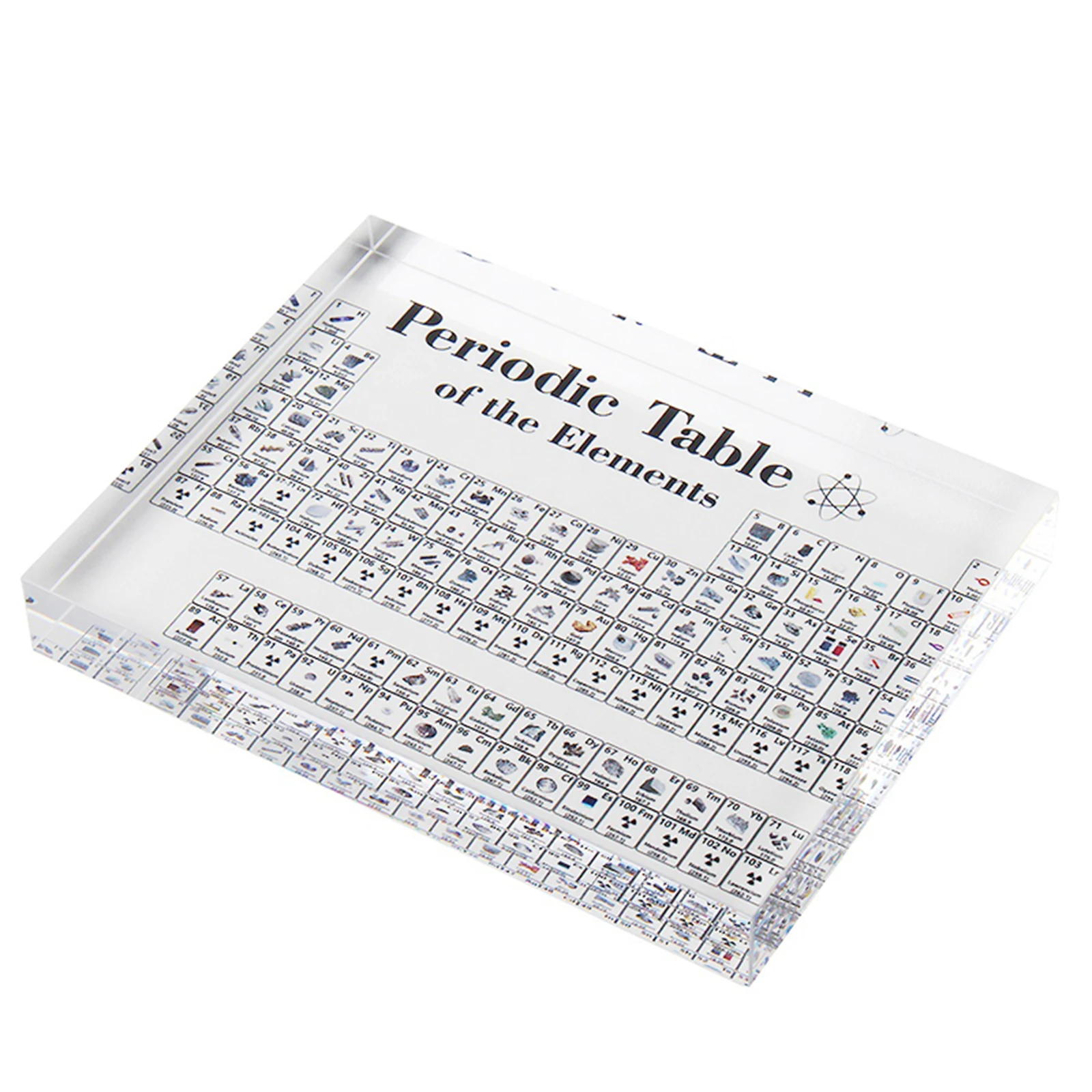 

New Hot Periodic Table Of Chemical Elements Chemical Elements Display Card Three-Dimensional Glass Shape USJ99