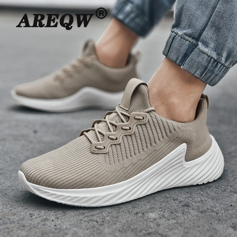 

Sneakers Men Shoes Light Mens Shoes Casual Tenis Masculino Adulto Big Size 39-46 Solid Black White Khaki Men Trainers