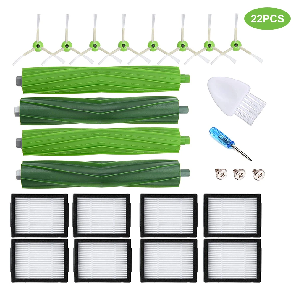 

Аксессуары для робота-пылесоса 22 шт., запасная боковая резиновая щетка, винты, фильтр, аксессуары для уборки