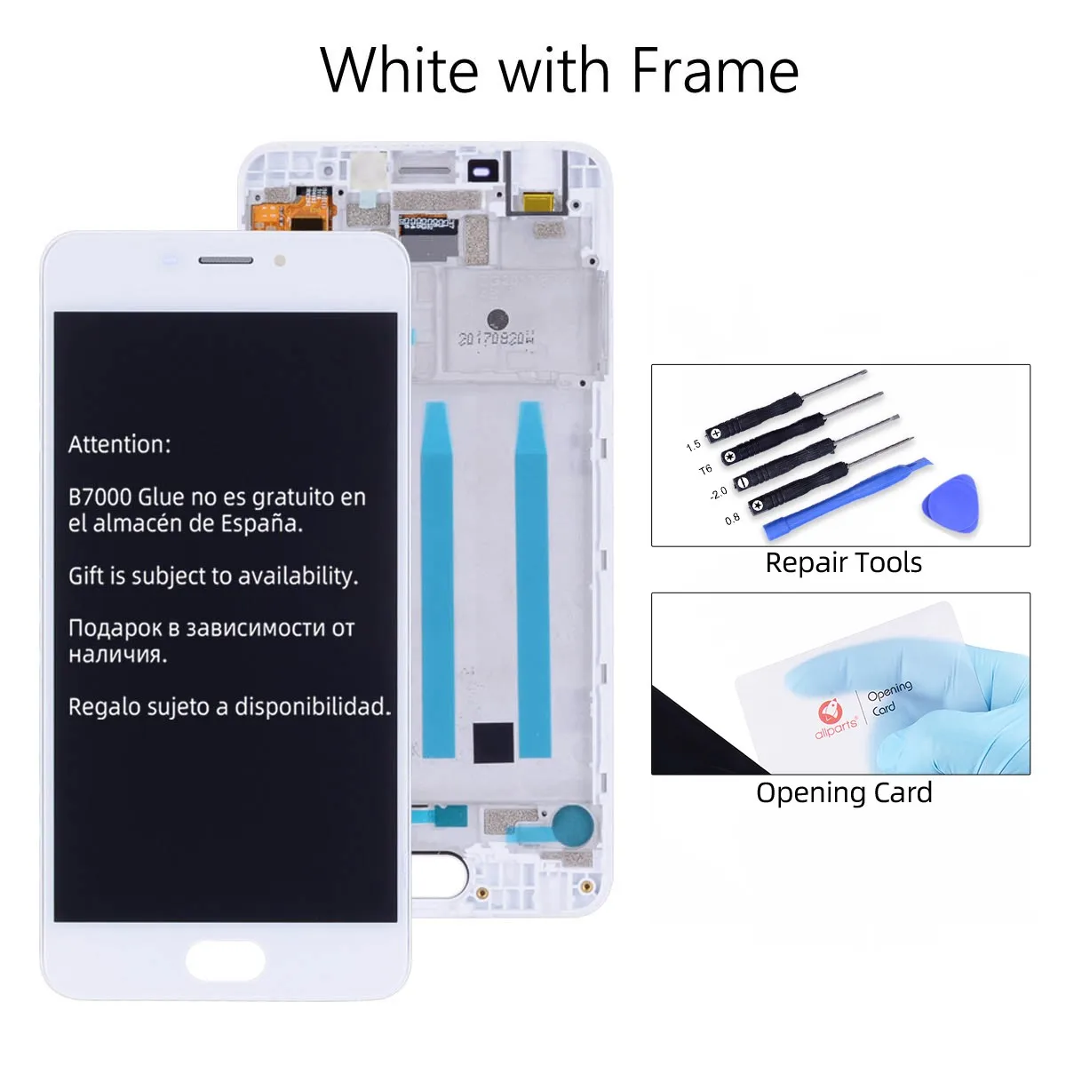with Frame White 5,2 '' ЖК-дисплей для MEIZU M6, ЖК-дисплей, сенсорный экран, дигитайзер с рамкой для Meizu M6 M711H M711M M711Q, ЖК-замена - Цвет: with Frame White
