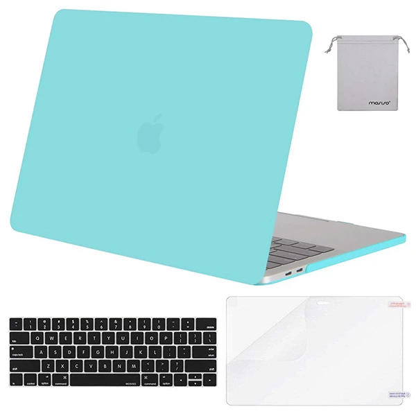 Mosiso ноутбук матовая поверхность Coque чехол для MacBook Air 13 Pro 13 15 15,4 16 retina Touch Bar+ силиконовый чехол для клавиатуры - Цвет: Turquoise