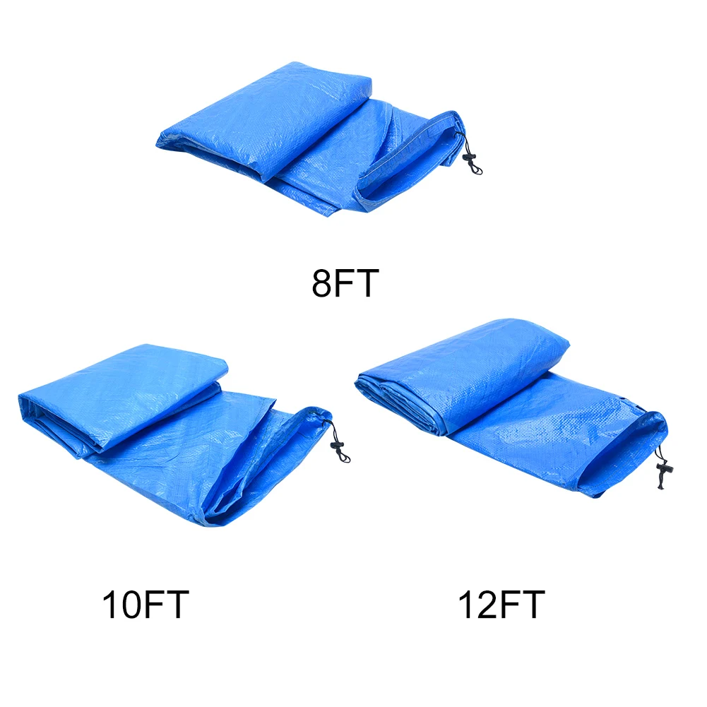 

Swimming Pool Cover Reusable PE Villa Dustproof Rainproof Outdoor Home Thickened Accessories Round Protector Blue Above Ground