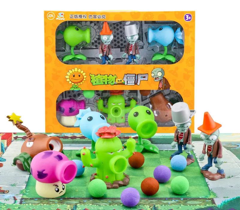 No box2 28 стилей Растения против зомби фигурка для детей, абс материал 3-7 см PVZ Коллекция растение Zombine фигурка игрушки подарок - Color: No box2