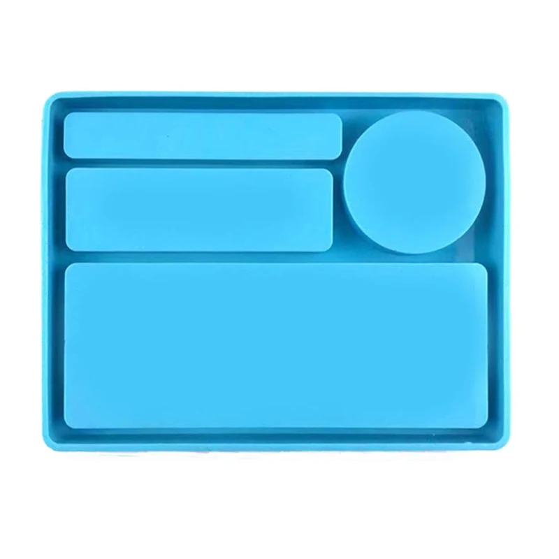 

R2LE Makeup Storage Tray Epoxy Resin Mold Serving Board Plate Coaster Silicone Mould DIY Crafts Home Decorations Casting Tools
