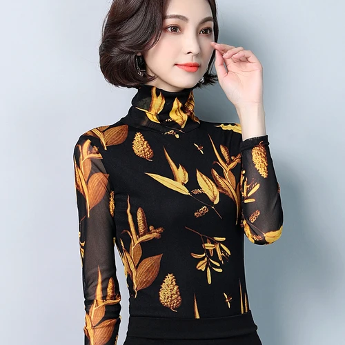 Новинка осени 2020 эластичные с длинным рукавом трендовые модные принтом женские