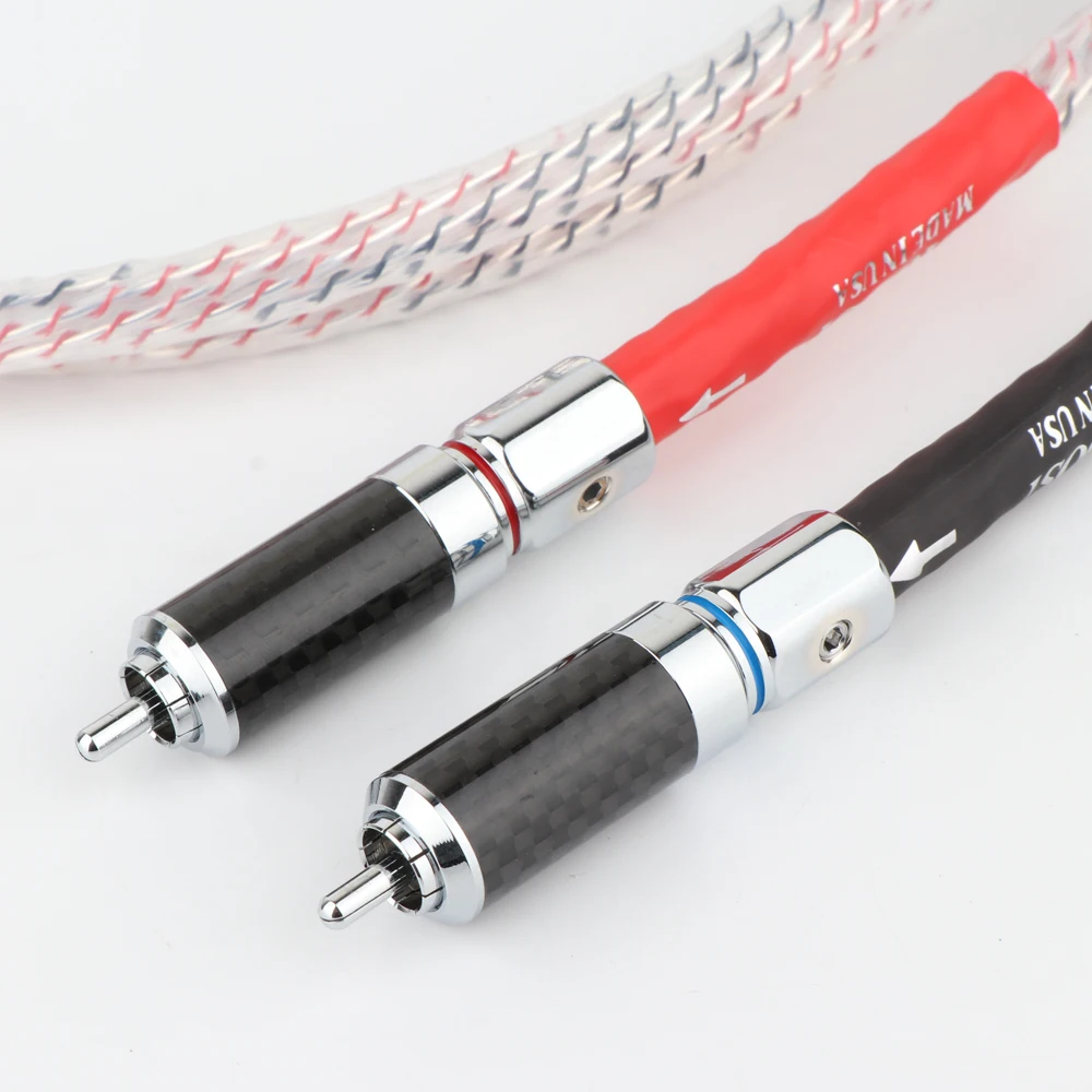 Пара посеребренных аудио соединительных кабелей Nordost Valhalla 7N с углеродным