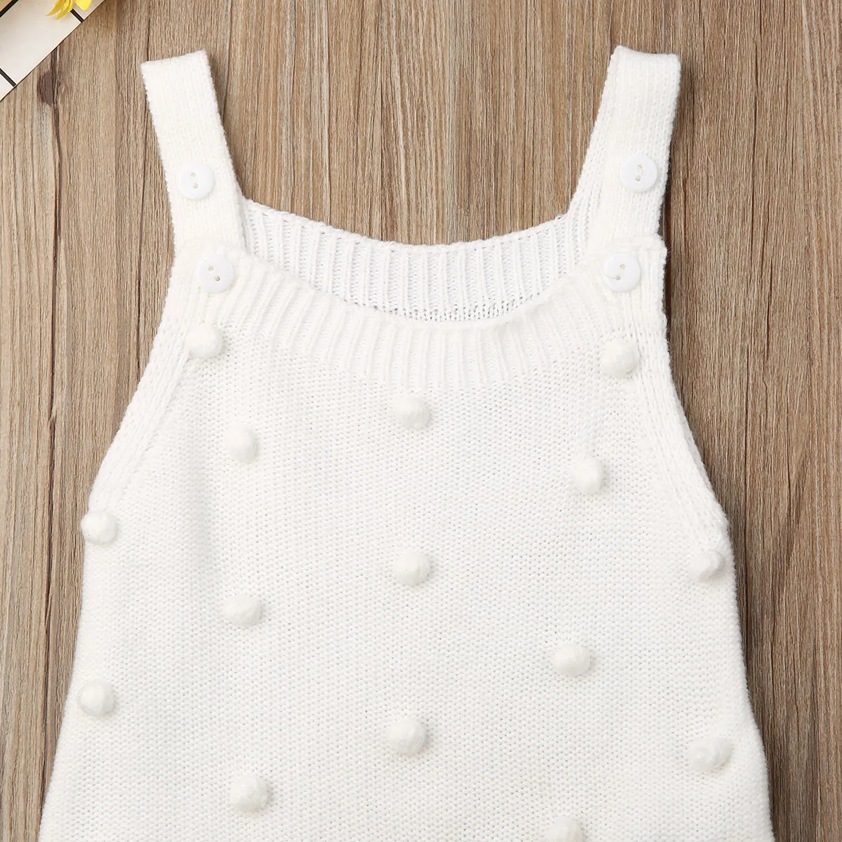 

Goocheer 2020 Baby Clothing Infant Newborn Baby Boy Girl Knit Dots Jumpsuit Solid Bodysuit Cotton Clothes Sleeveless Outfit