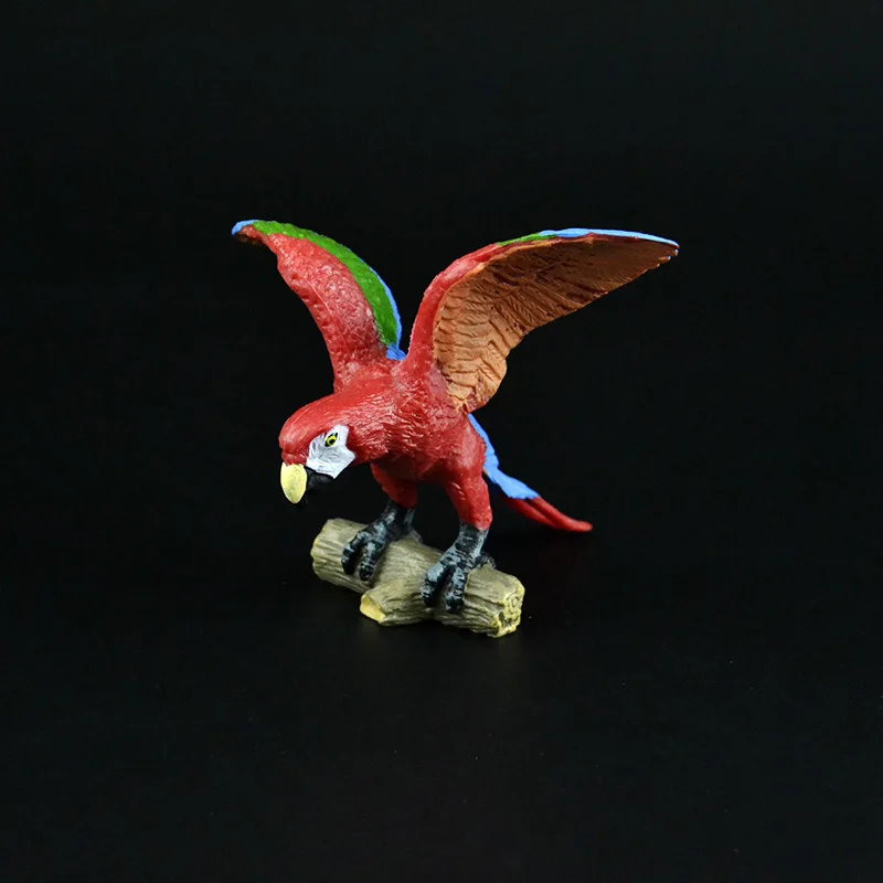 floping Macaws Оригинальная натуральная дикая джунгли, ферма, животное, птица, серия, леопард, кошка, пантера, ягуар, Коллекционная модель, детская игрушка, подарок для детей - Цвет: floping Macaws
