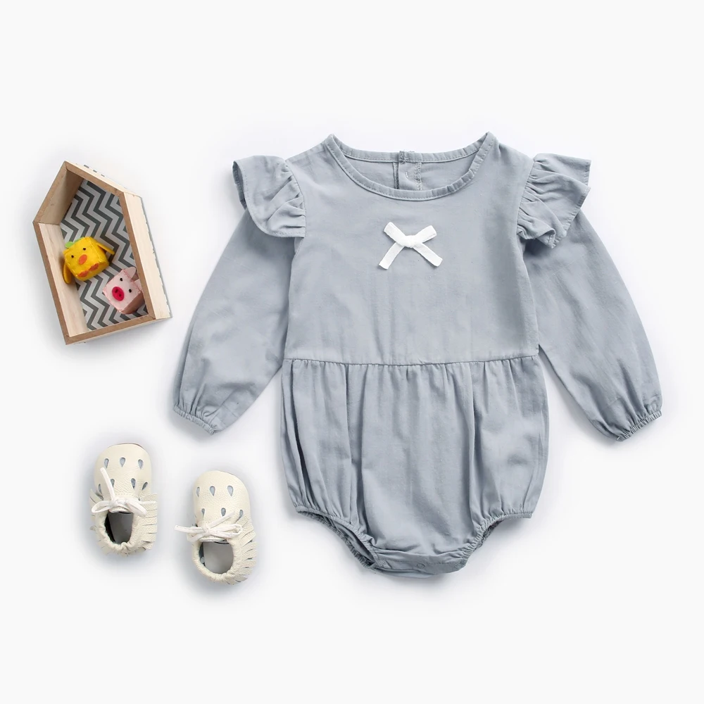 Sanlutoz-monos de algod&oacute;n para ni&ntilde;as peque&ntilde;as, ropa de princesa para ni&ntilde;a, mono de manga larga para beb&eacute;, bonito lazo-4