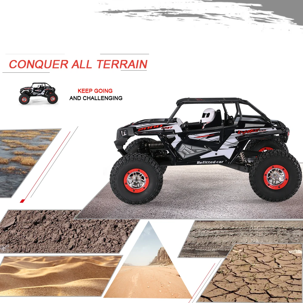 WLtoys 10428-B2 1/10 2,4G 4WD Электрический Рок Гусеничный внедорожный автомобиль багги пустыня Baja RC машина RTR