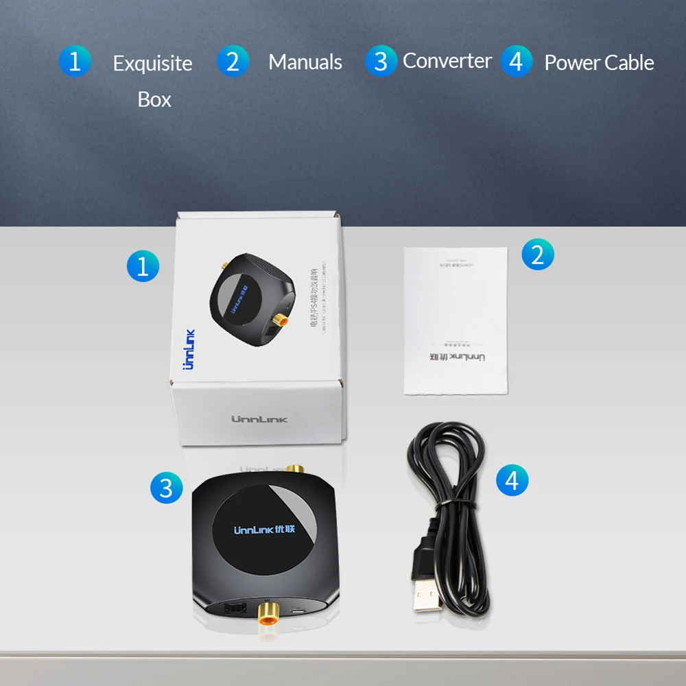Unnlink HiFi 5 1 аудио преобразователь Оптический Toslink коаксиальный двунаправленный