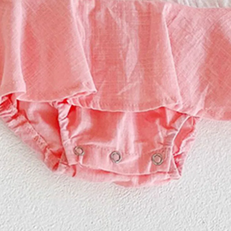 

Melario Cute Summer Newborn Infant Girls Romper Princess Girls Bow Cotton Romper Jumpsuits Outfits Solid Color Baby Girl Rompers