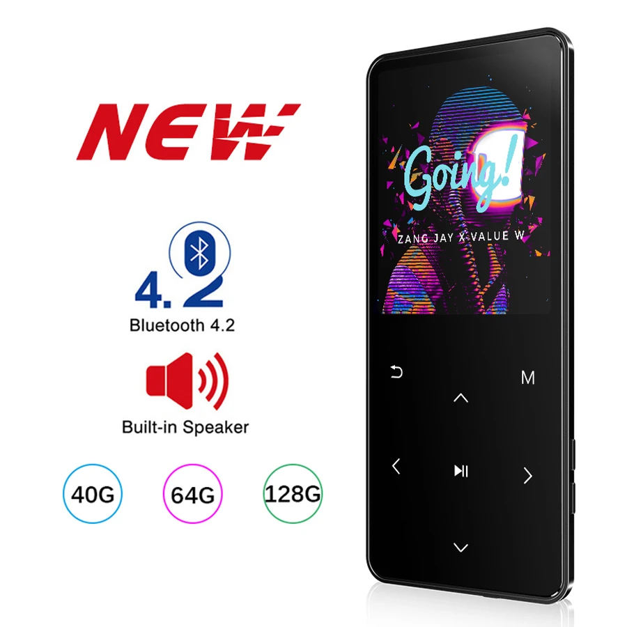 Mp4-плеер с Bluetooth Hi-Fi плеер портативный Walkman Fm-радио запись колонка сенсорной