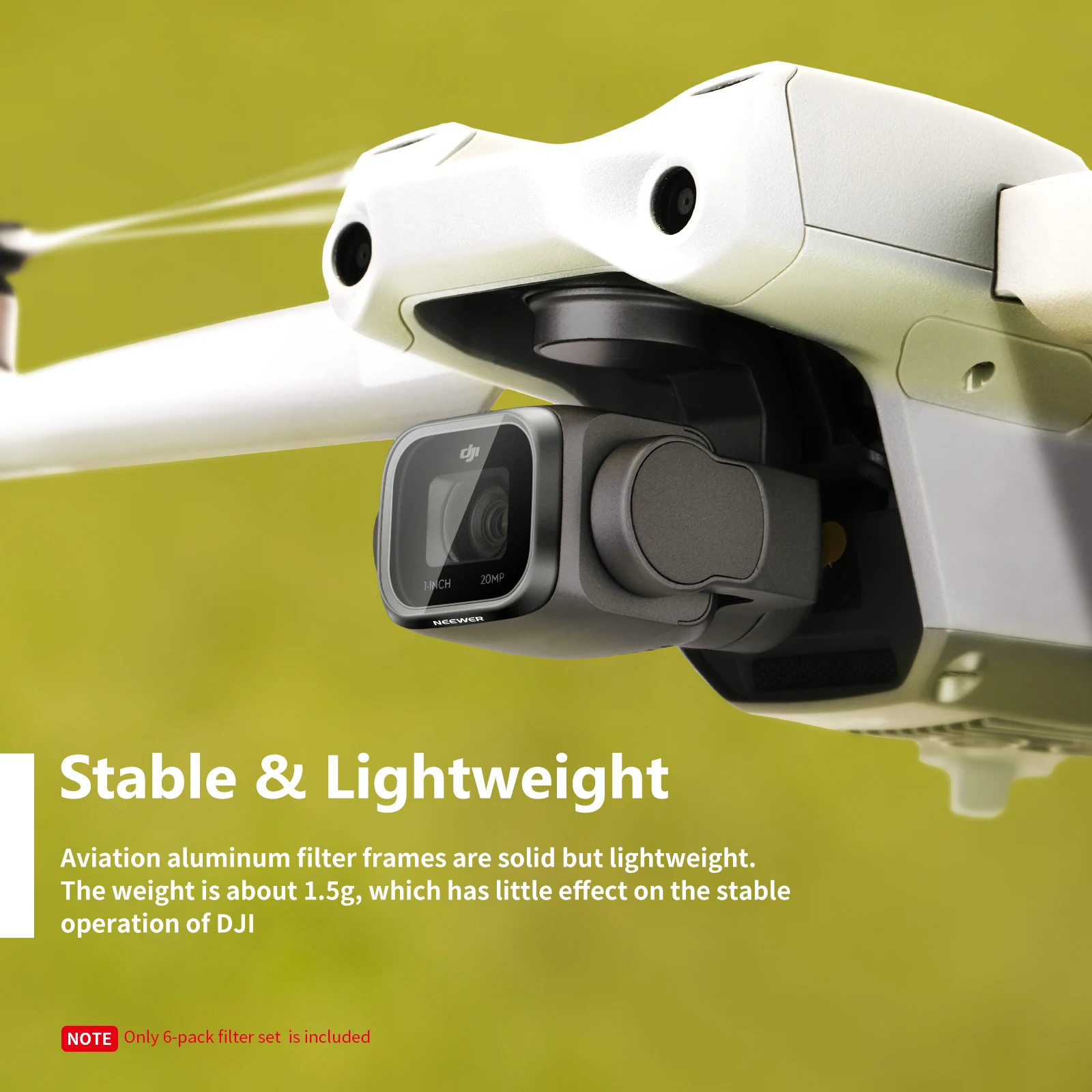 Набор фильтров Neewer 6 упаковок совместим с фильтрами DJI MARVIC AIR 2S (CPL UV ND4 ND8 ND16 и ND32) |