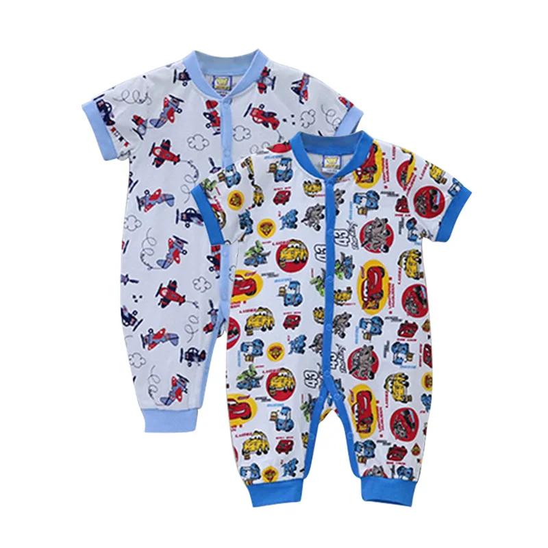 2021 Baby boys 2Pcs bodysuit short sleeve summer 100% cotton overalls girls newborn cartoon clothes babies button clothing | Мать и