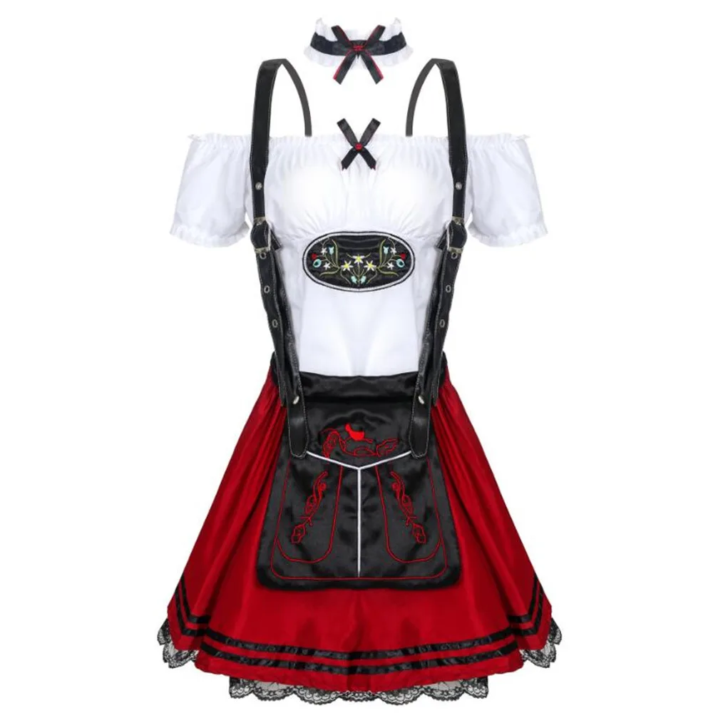 

Немецкий, баварский Октоберфест Платье Таверна Wench официантка в пивном баре бар костюм Косплэй нарядное платье