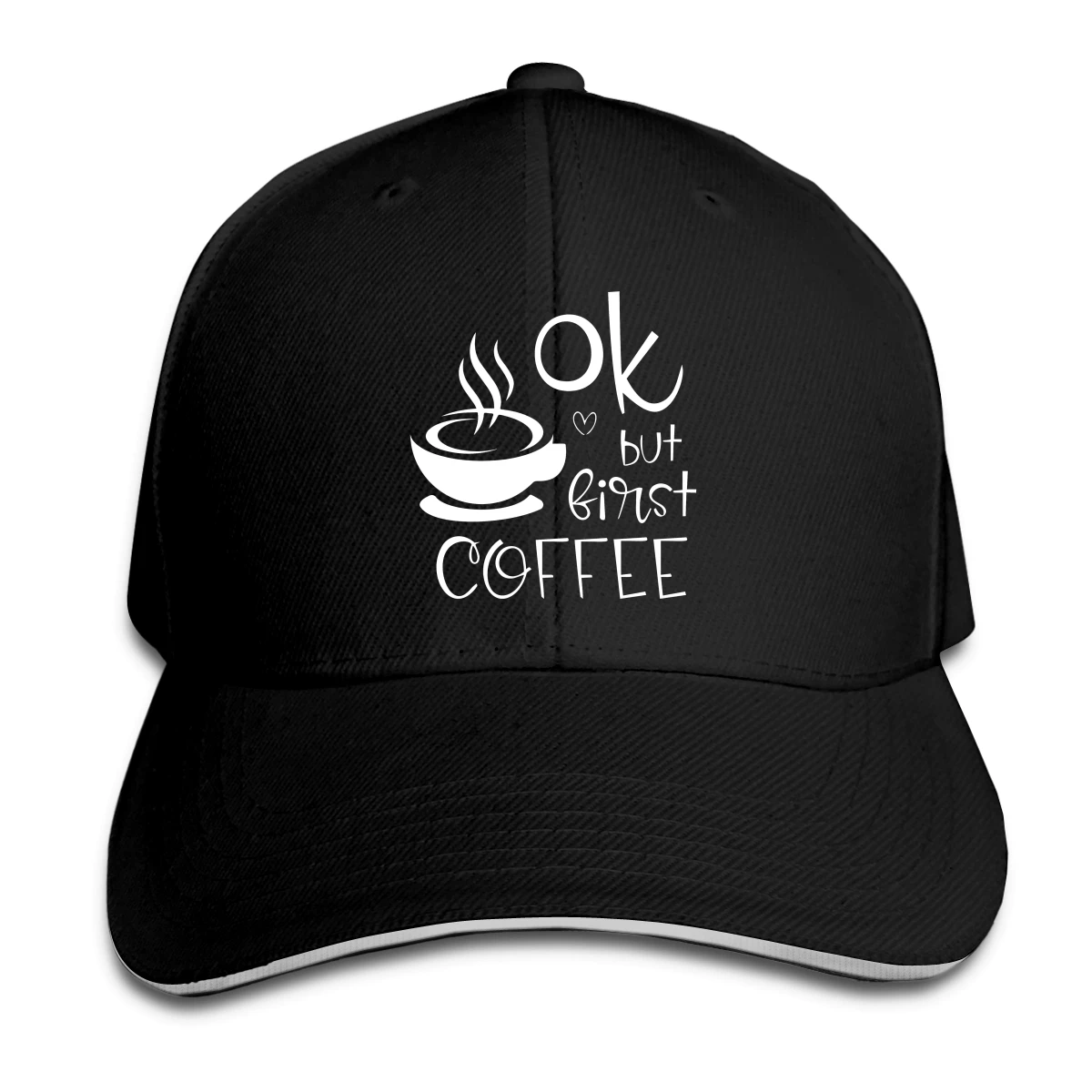 

Ok But First Coffee Hat Baseball Cap for Men Women Fashion Adjustable Sun Hat