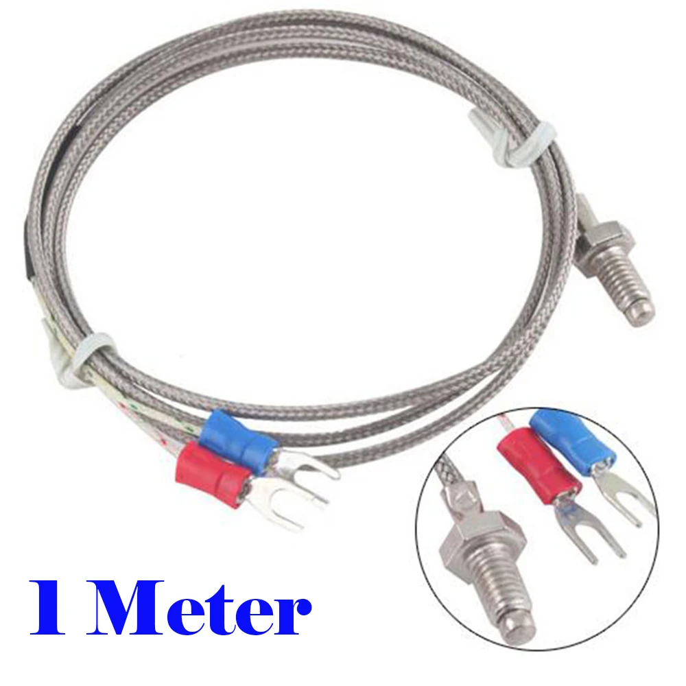 K-type Cable 1M XH-B310 цифрового дисплея СИД пробки Термометр 12V измеритель температуры k-типа M6 регулятор температуры с термопарным тестер-30~ 800 градусов термограф - Цвет: K-type Cable 1M