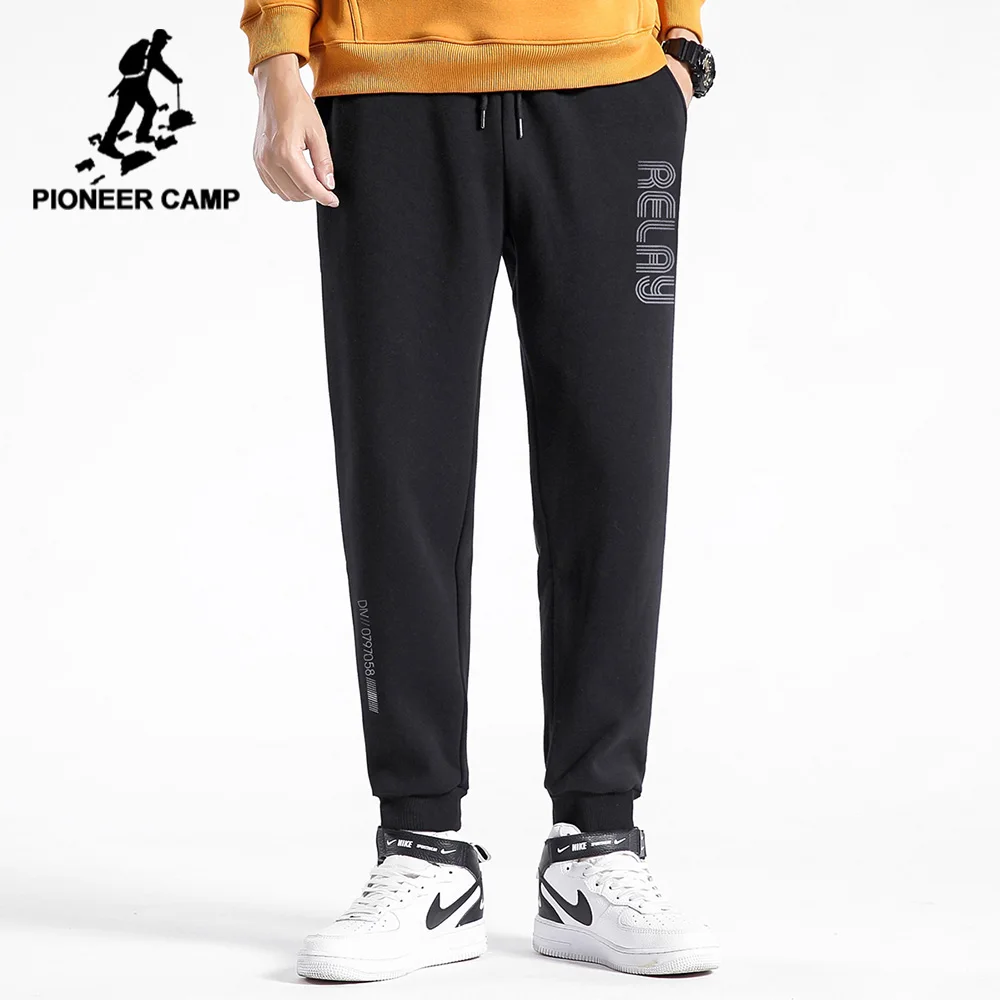 Pioneer Camp Summer Joggers Sweatpants Men Cotton Casual Black Men's Trousers AZK01106122H