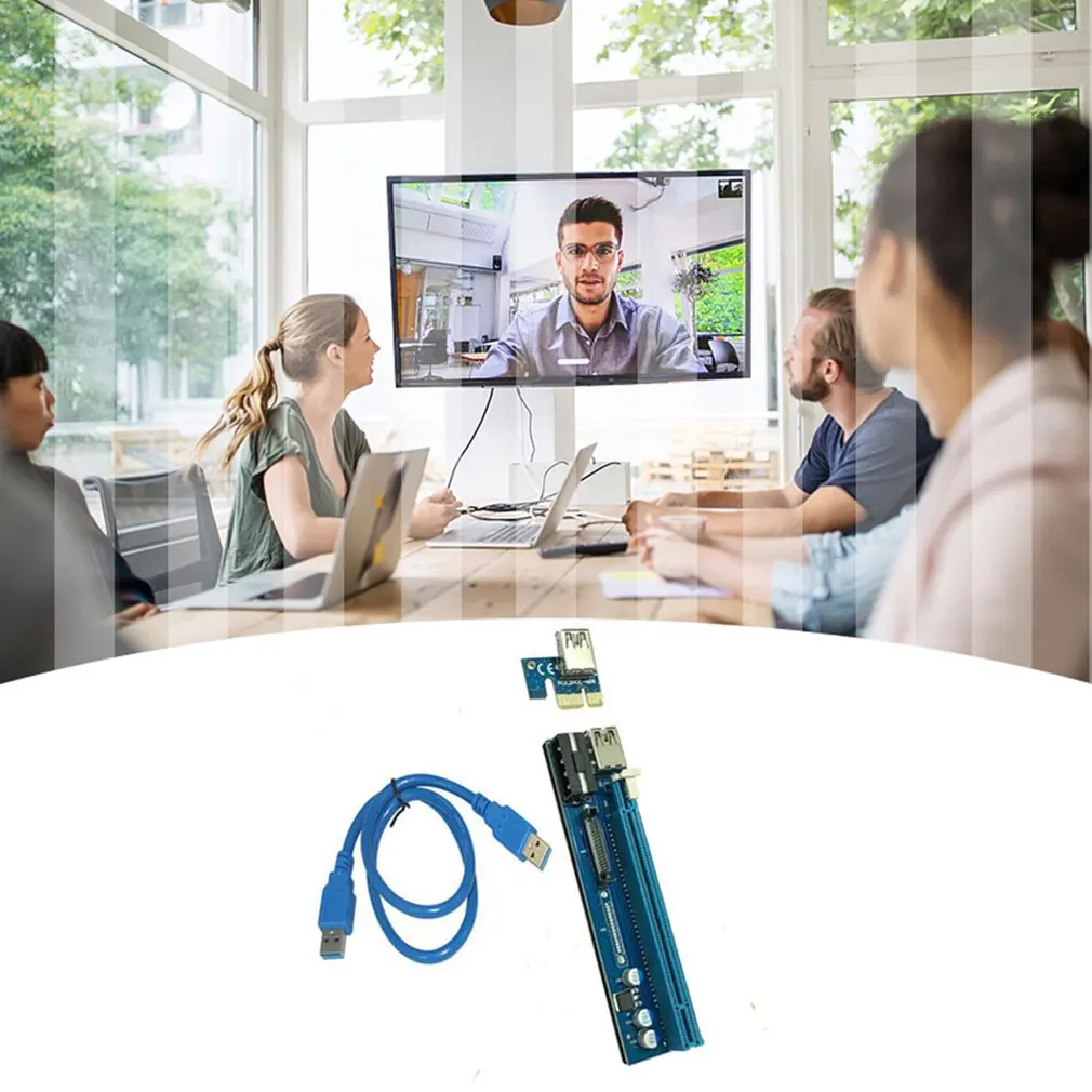 

PE503 Mining Cable Appropriative Adapter Card Transfer Line 4PIN+SATA With Motherboard For Win7/8/10 1X To 16X