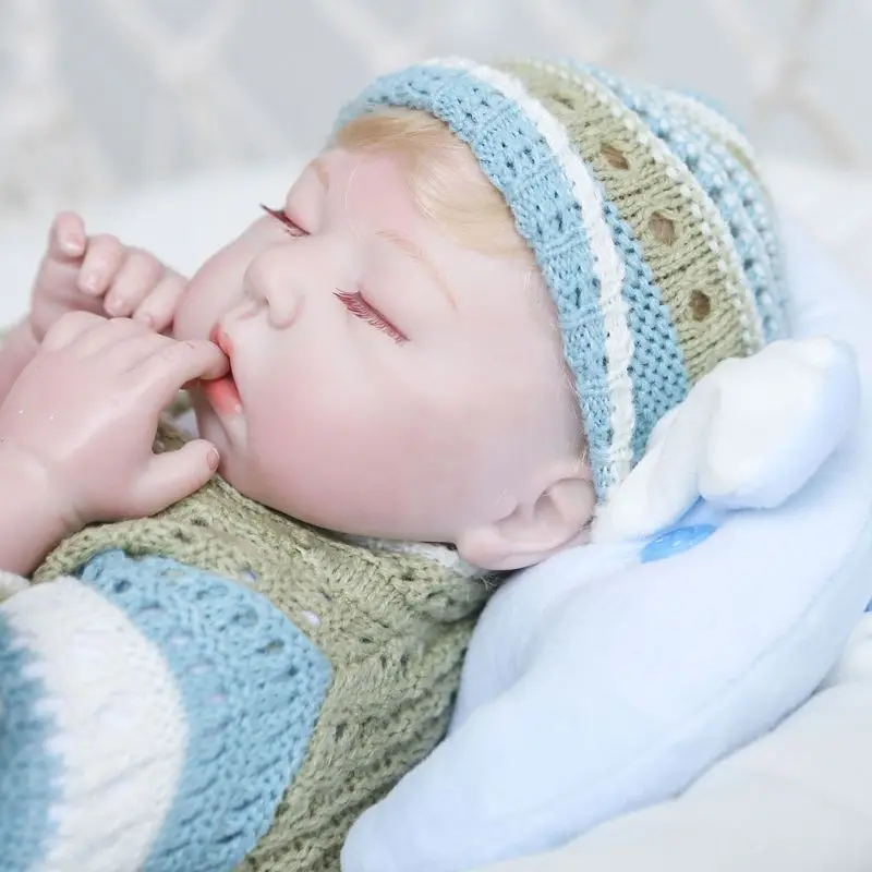 

48cm Realistic Doll Toddler Babies Sleeping Boy Elephant Play Toy Christmas Gift 54DA