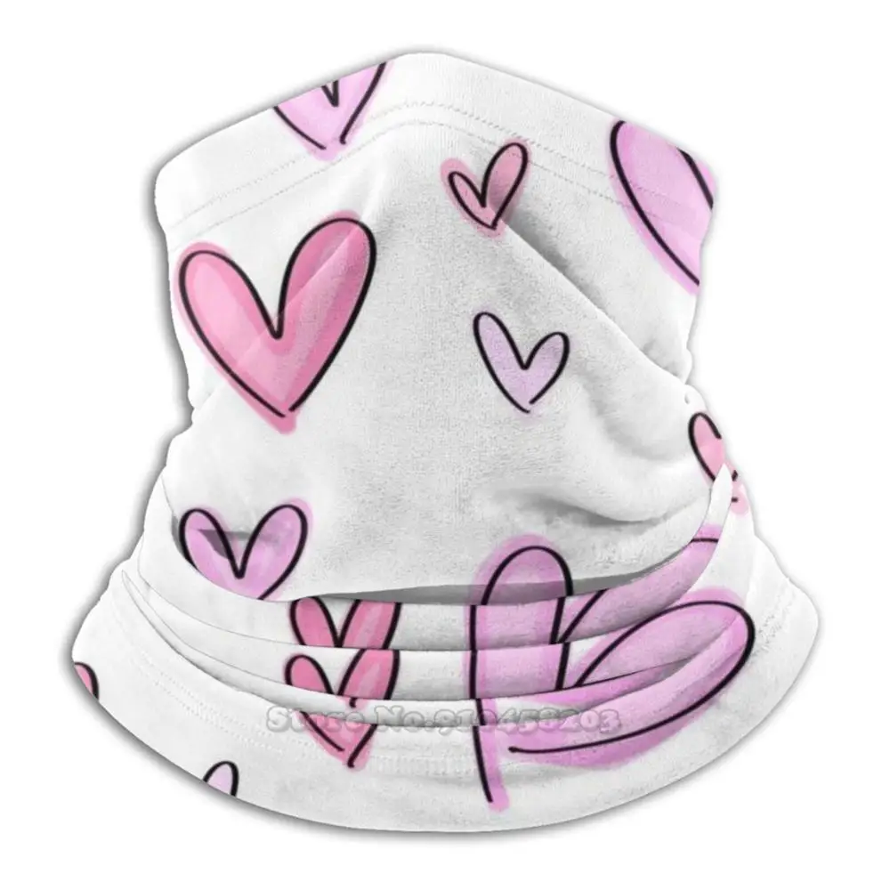 

Doodle Hearts Bandana Scarf Mask Scarfs Neck Warmer Headwear Hearts Heart Doodle Doodle Hearts Case Heart Drawn Sketch Heart
