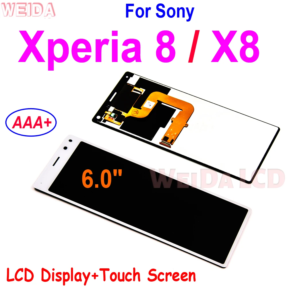 

6.0" 100% Tested LCD For Sony Xperia 8 LCD Display Touch Screen Digitizer Glass Sensor Assembly For Sony X8 Lcd Replacement