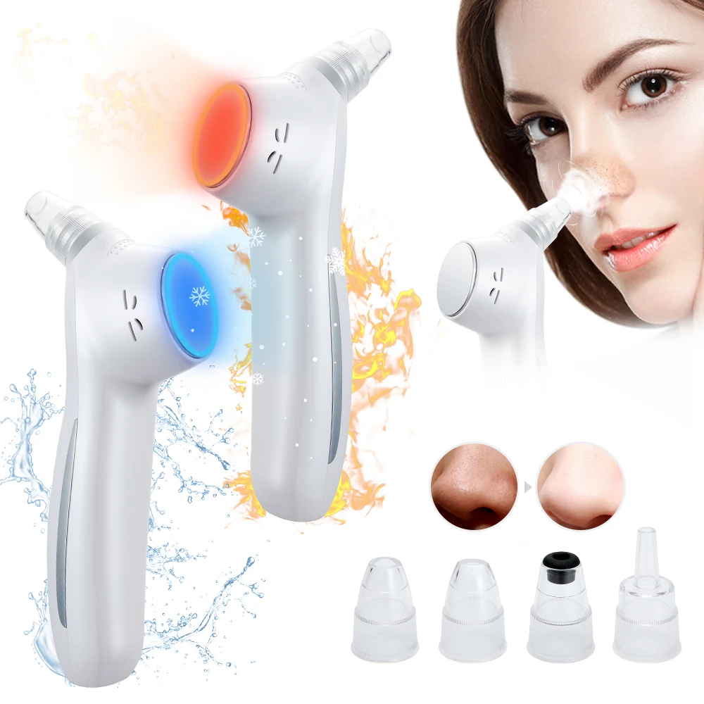 

Blackhead Remover Vacuum Cleaner Skin Pore Suction Black Dot Extractor Hot Cold Hammer Pore Acne Cleanser Facial Skin Care Tool