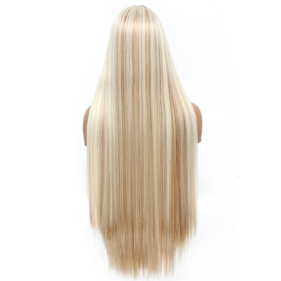 Long Straight Wigs with Bangs 32 Inch Fringe for Women Daily Party Fancy Dress Cosplay Ladies | Шиньоны и парики