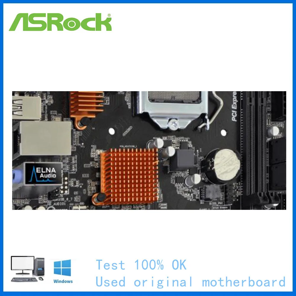 For ASRock H110M-HDS R3.0 Computer Motherboard LGA 1151 DDR4 H110 Desktop Mainboard Used | Motherboards
