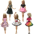 Новейшее Кукольное платье NK 5 шт., костюм ручной работы, повседневная одежда, платье, одежда для Барби, аксессуары, кукла, праздничный подарок для девочки