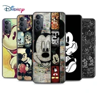 mickey mouse soft black silicone cover for oppo reno 5 pro 3 4 lite f se z pro 4g 5g phone case shell