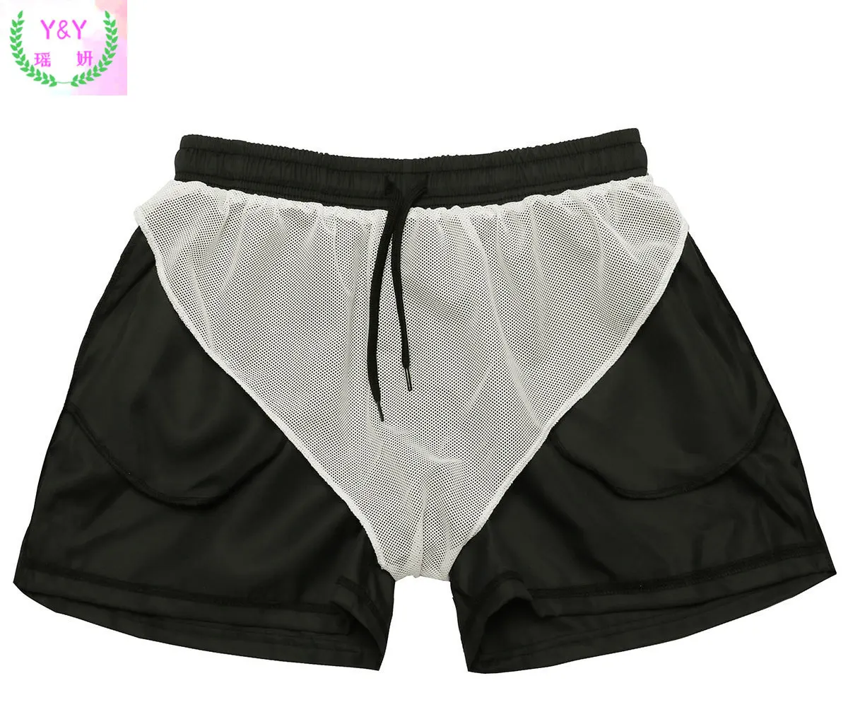

Mesh Inner Sports Shorts Basketball Training Breathable Fitness Three-Point Pants Men's Muscle Running Summer Thin Mesh Material