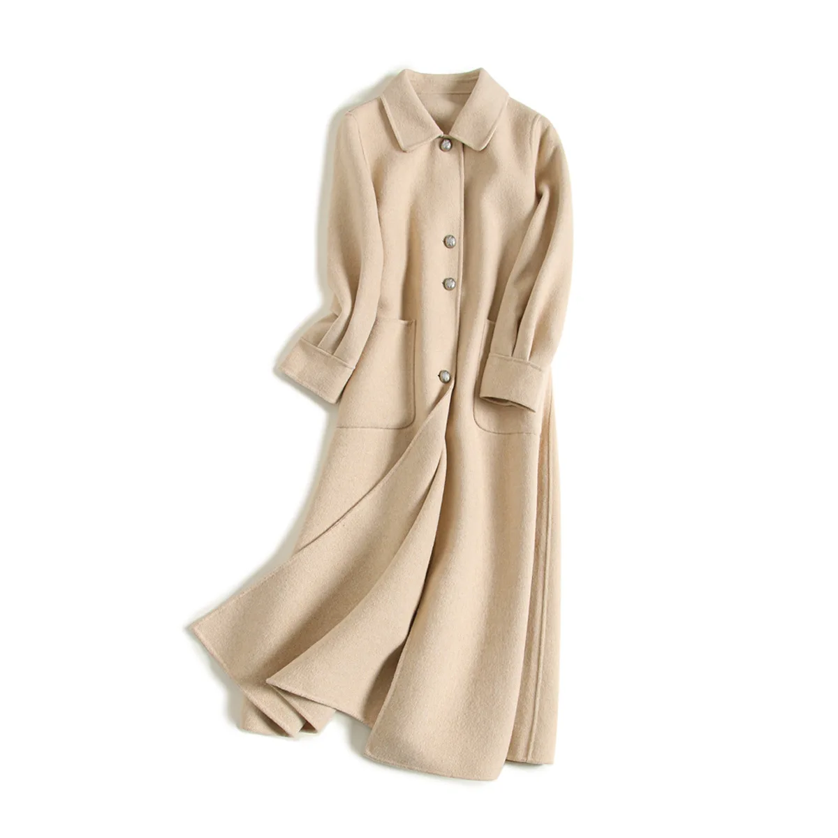 

2020 winter cashmere coat mid-length loose woolen warm women coat
