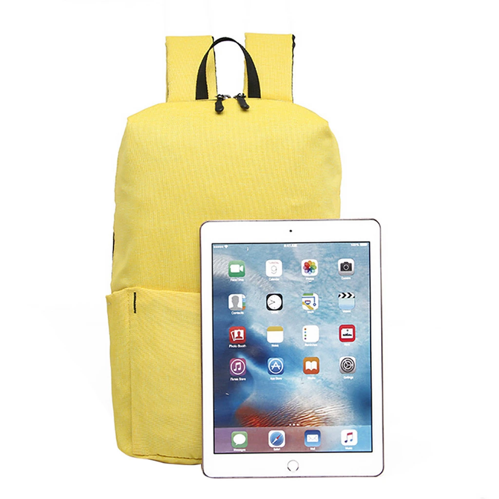 Модный женский однотонный складной рюкзак уличный ультра светильник Мужская